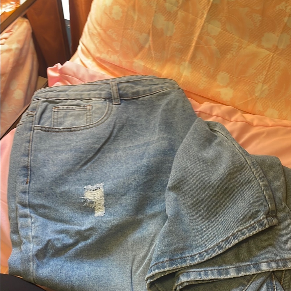 SHEIN Curve Classic Blue Jeans